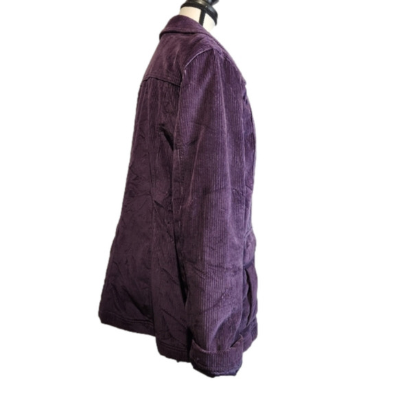 𝅺Size M L.L.Bean Corduroy Jacket Eggplant color Lightly Insulated - Picture 7 of 15